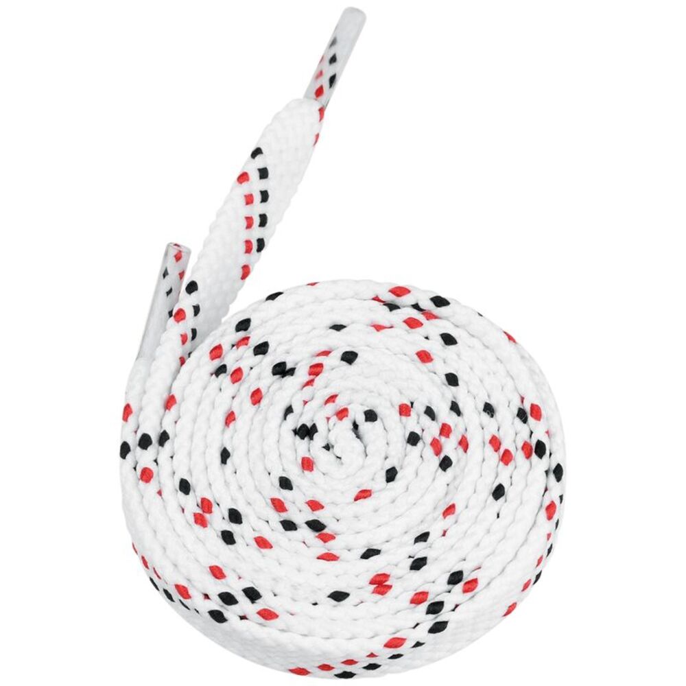 2 Pairs Polka Dots Flat Double Color Twill Shoe Strings White-Black-Red
